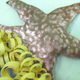 Upcycled Metal Mermaid Wall Art Coastal Sculpture - 11 X 19 - thumbnail 3