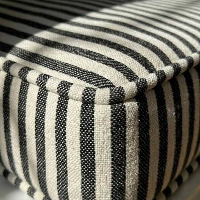 Washable Ticking Stripe Custom Bench Cushion, Striped Hallway Bench, Piano Cushion - image 1