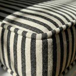 Washable Ticking Stripe Custom Bench Cushion, Striped Hallway Bench, Piano Cushion - thumbnail 1