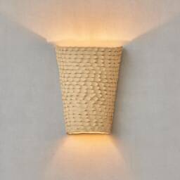Ceramic Sconce. Rustic Wall Light. Sand Color Light For The Bedroom & Living Room