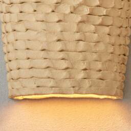 Ceramic Sconce. Rustic Wall Light. Sand Color Light For The Bedroom & Living Room - thumbnail 2