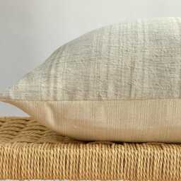 Handmade Hmong Hemp Pillow Cover Striped Boho Lumbar - thumbnail 4