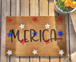 Merica - Doormat Patriotic Red White & Blue America 4Th Of July Independence Day - thumbnail 1