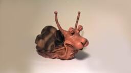 The Neverending Story - Snail Handmade Polymer Clay Action Figure. Unique Collectible - thumbnail 1