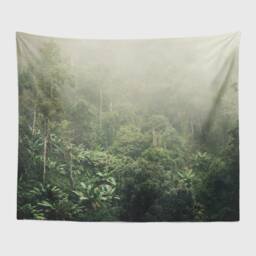 Cloud Forest Wall Tapestry, Tropical Forest, Large Tapestry, Jungle Tapestry, Green Tropical Jungle Tapestry, Cloud Costa Rica - thumbnail 3