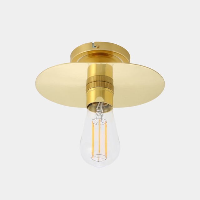 Kigoma Vintage Brass Shade Flush Ceiling Light 3.5 - image 1
