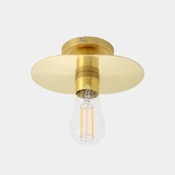 Kigoma Vintage Brass Shade Flush Ceiling Light 3.5 - thumbnail 1