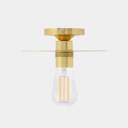 Kigoma Vintage Brass Shade Flush Ceiling Light 3.5 - thumbnail 2