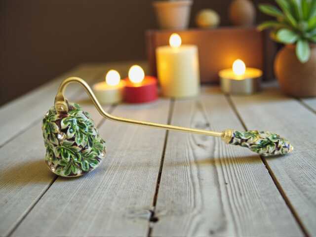 Elegant Metal Candle Snuffer - Flower Designs, 16cm - image 1