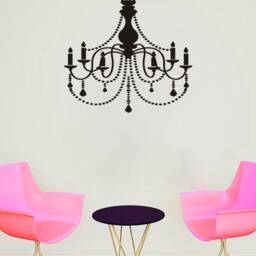 Chandelier Wall Decal Removable Vinyl Home Decor Sticker 1816 - thumbnail 1