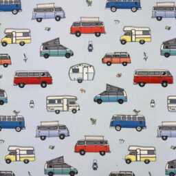 Custom Roman Blind - Emma Lawrence , Cozy Campers Sky Made To Measure Window Treatment - thumbnail 2