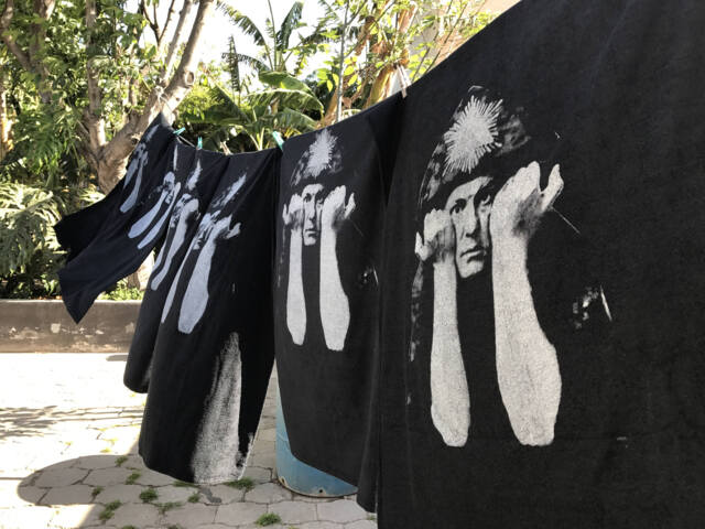 "Aleister Crowley Beach Towel. Screen Printed On Terry - Velour. Handmade Large 30"" X 60" - image 1
