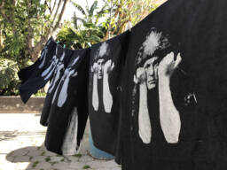 "Aleister Crowley Beach Towel. Screen Printed On Terry - Velour. Handmade Large 30"" X 60"