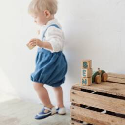 Wooden Name Blocks Sea Green Nursery Decor - thumbnail 3