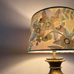 Floral Pastel Velvet French Drum Lampshade, Empire Lustre Tropical in Ceiling Light Shade - thumbnail 3