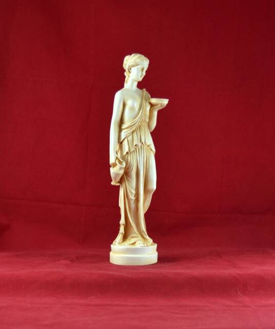 Hestia Greek Goddess Statue Aged Patina Marble Cast - 9 Inch - image 1