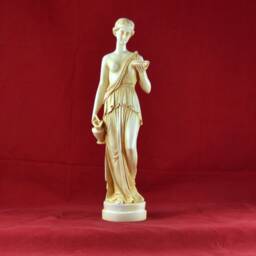 Hestia Greek Goddess Statue Aged Patina Marble Cast - 9 Inch - thumbnail 2