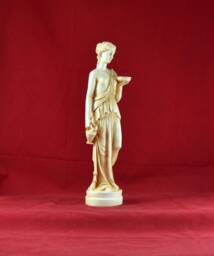 Hestia Greek Goddess Statue Aged Patina Marble Cast - 9 Inch - thumbnail 1