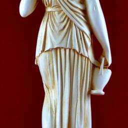 Hestia Greek Goddess Statue Aged Patina Marble Cast - 9 Inch - thumbnail 4
