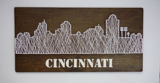 Cincinnati Skyline String Art, Wall Hanging, Decor, Sign, City - image 1