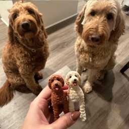 Personalized Pet Cake Topper, Polymer Clay Dog Figurine, Anniversary Gift - thumbnail 2