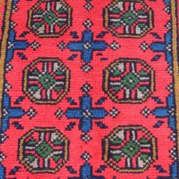 2'7x9'3 Ft Red Runner Rug, Afghan Traditional Hand Knotted Veg Dyes Plush Wool Rug, Oriental Turkmen Hallway Kitchen - thumbnail 3