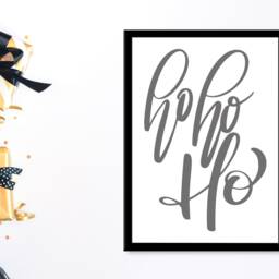 Ho Grey - Christmas Festive Fall Holidays - Wall Print Gift Bespoke Poster A5 A4 A3 Framed - thumbnail 2