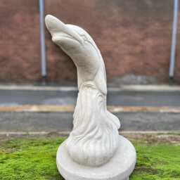 Stone Large Dolphin Statue Garden On Wave Sculpture Cement Fish Ornament Outdoor Decoration Concrete Figurine Gift - thumbnail 3