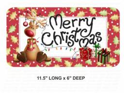 Merry Christmas Sign, Christmas Wreath Sign, Xmas Xmas UK Attachment, Sign - thumbnail 1