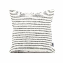 Sofa Cushion Set Of 5 Neutral Linen Pillow Cases, Classic Farmhouse Throw Pillows, Grey & White Covers, Scandinavian Pillowcase - thumbnail 2