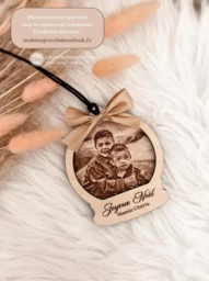 Personalized Christmas Bauble With Engraved Photo - Personalized Tree Decoration Gift For Family Keepsakes