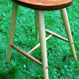 Relief Stool Made From Locally Harvested Wild Black Cherry - thumbnail 4