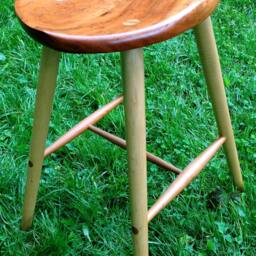 Relief Stool Made From Locally Harvested Wild Black Cherry - thumbnail 2
