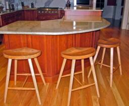 Relief Stool Made From Locally Harvested Wild Black Cherry