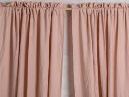 Linen Curtain-Linen Panel - Washed Curtain With Rod Pocket & Head Width 55'' - 140cm X Custom Length
