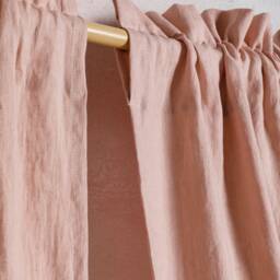 Linen Curtain-Linen Panel - Washed Curtain With Rod Pocket & Head Width 55'' - 140cm X Custom Length - thumbnail 3