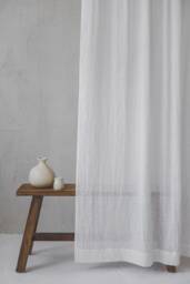 Natural Linen Sheer Curtain - Lightweight Fabric For A Soft, Airy Look Elegant & Minimalist Living Room Or Bedroom - thumbnail 1