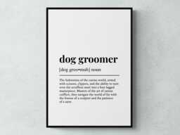 Dog Groomer Funny Definition Job Work Gift Wall Art Print - thumbnail 1