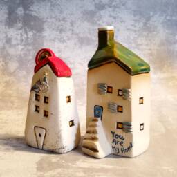 Miniature Ceramic Houses, Rustic Home Decor, Collectibles, Inspiring Art, Tiny Ceramics, Clay Houses - thumbnail 3