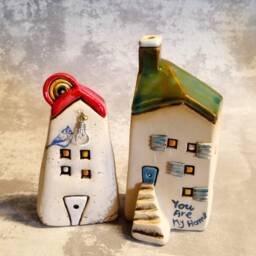 Miniature Ceramic Houses, Rustic Home Decor, Collectibles, Inspiring Art, Tiny Ceramics, Clay Houses - thumbnail 2