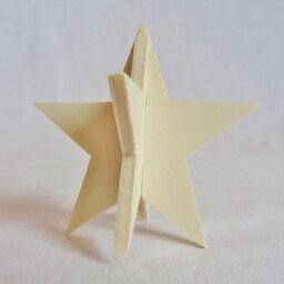 5 X 3D Christmas Stars, Natural Poplar Wood Tree Decoration, To Hang On The Or As A Table Decoration - thumbnail 3