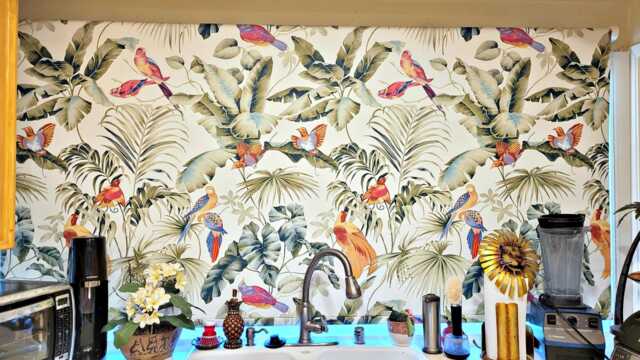 Tropical Life, Floral & Bird Theme, Custom Made Printed Window - Fl67 Roller Blind Regular Or Blackout, Chain Cordless Operated - image 1