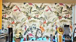 Tropical Life, Floral & Bird Theme, Custom Made Printed Window - Fl67 Roller Blind Regular Or Blackout, Chain Cordless Operated - thumbnail 1