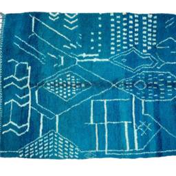 Custom Moroccan Wool Rug Handwoven Beni Ourain Shag Rug - thumbnail 2