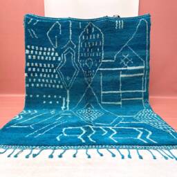 Custom Moroccan Wool Rug Handwoven Beni Ourain Shag Rug - thumbnail 4
