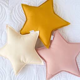 Handmade Cotton Star Cushion - Kids Nursery Decor - 37cm