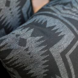 Harding Char Outdoor Pillow Cover, Black Southwestern All Weather Cover - Made To Order - thumbnail 2