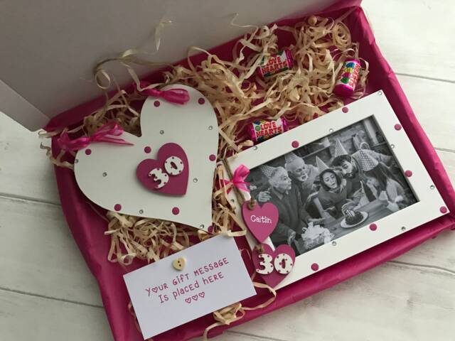 Personalised Handcrafted 80Th Birthday Photo Frame Wooden Plaque Gift Hamper Set Keepsake Letterbox - image 1
