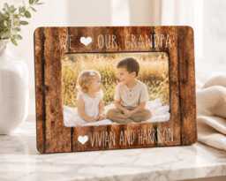 Personalized Grandpa Picture Frame, Gift From Grandkids, We Love Our Grandparent Gift, Custom Photo Keepsake - thumbnail 1