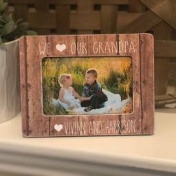 Personalized Grandpa Picture Frame, Gift From Grandkids, We Love Our Grandparent Gift, Custom Photo Keepsake - thumbnail 4